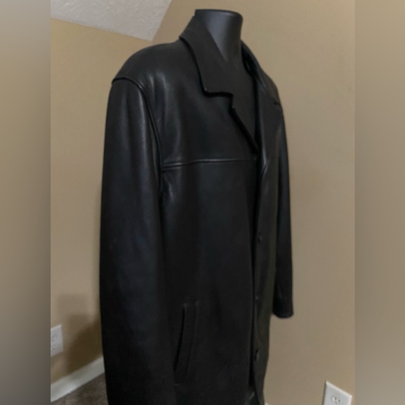 GUESS Mens Leather Jacket - Picture 2 of 4